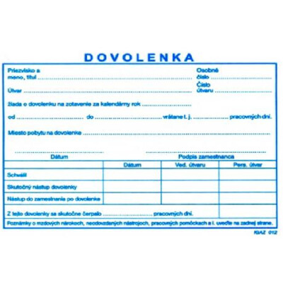 Dovolenka A6 100 list IGAZ- 12
